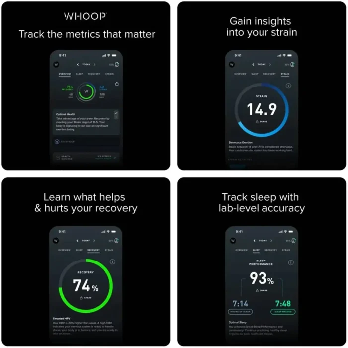 WHOOP 4.0 with 12 Month Subscription – Wearable Health, Fitness & Activity Tracker
