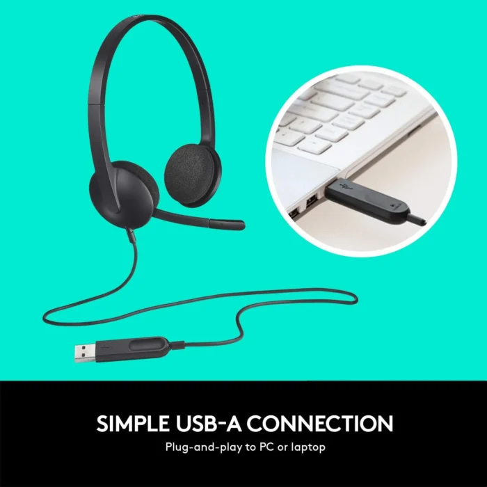 Logitech H340 - Wired USB Computer Headset