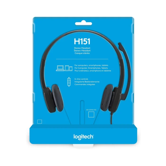 Logitech H151 - Wired Stereo Headset with Noise-Cancelling Mic