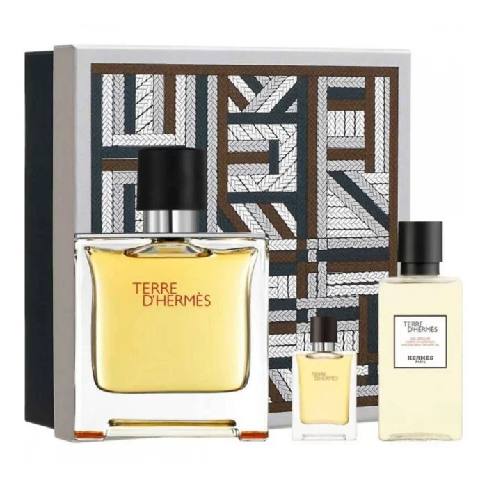Hermes Terre D’Hermes Pure Perfume 3-Piece EDT Gift Set - Image 1